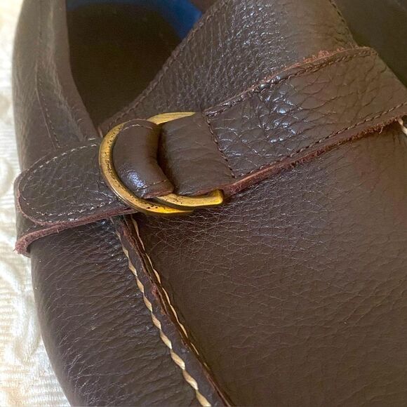 Polo Ralph Lauren BrownLeather Driving Loafers Adjustable Buckle Size 13D - Picture 8 of 8